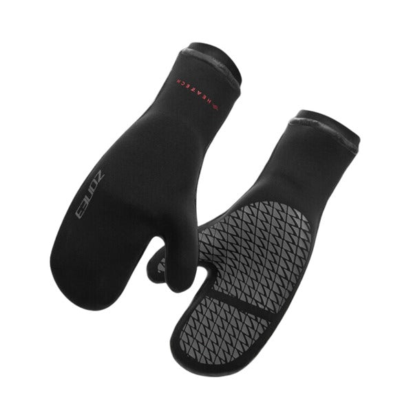 Zone3 Heat-Tech Swim Mitts – Black / Silver / Red