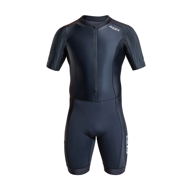 Zone3 Men's Activate+ Short Sleeve Trisuit – Black